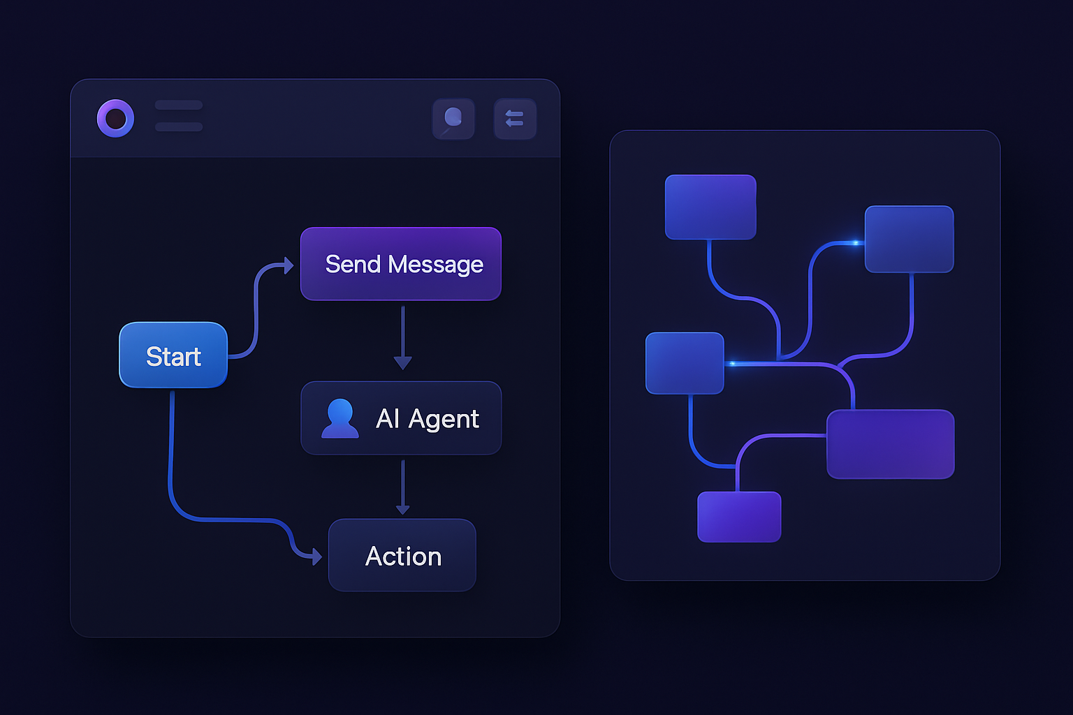 Пошаговое руководство по созданию умного чат-бота для Telegram и WhatsApp на no-code платформе Nodul. Узнайте, как использовать визуальный редактор, AI-агентов и сотни интеграций для автоматизации вашего бизнеса.